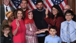 GETTY IMAGES / Speaker Nancy Pelosi swears-in new representative Rashida Tlaib