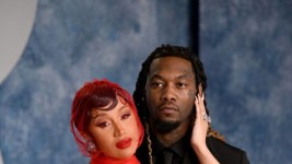 Cardi B and Offset attending the vanity fair oscar party