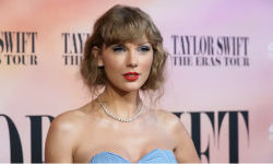 Taylor Swift pictured in Los Angeles in 2023. The singer’s music has returned to TikTok, despite her record label Universal Music fighting with the app over artist compensation. Photograph: Chris Pizzello/Invision/AP