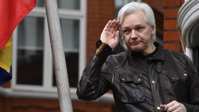 EPA / Mr Assange has been holed up at the Ecuadorian embassy since 2012
