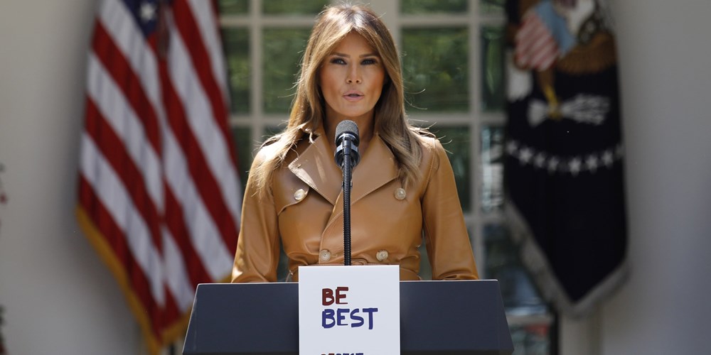 Melania Trump announced her initiatives as first lady at the White House last week.Kevin Lamarque / Reuters