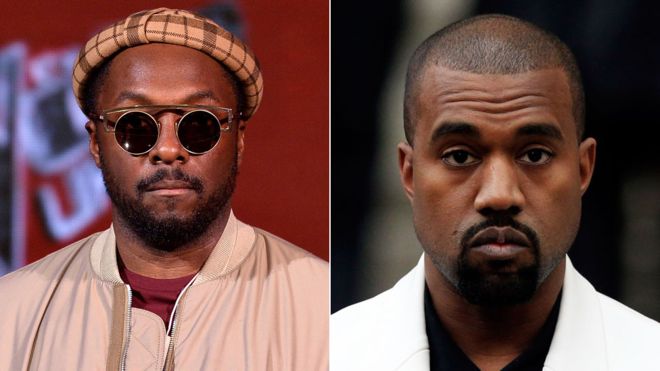 GETTY / PA I/ Will.i.am (left) said the comments seemed out of character for the Kanye he knows