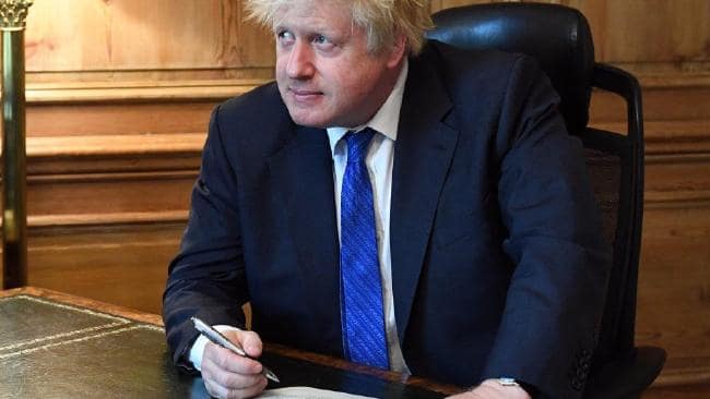 Boris Johnson has been mocked for this staged picture.Source:Instar Images