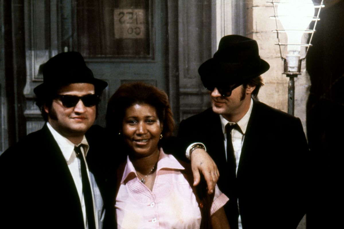 GettyImages / Vox Aretha Franklin only made a handful of on-screen appearances in a fictional context, the most notable being the 1980s film The Blues Brothers.