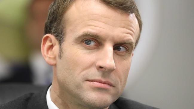French president Emmanuel Macron remains silent over scandal surrounding his former security aide as Yellow vest protesters storm his holiday home. Picture: AFPSource:AFP