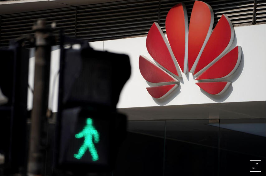 A Huawei company logo is seen outside a shopping mall in Shanghai, China March 7, 2019. REUTERS/Aly Song