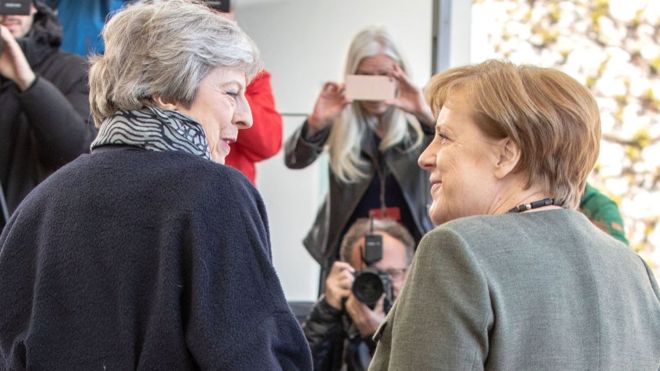 GETTY IMAGES / Theresa May met Angela Merkel in Berlin ahead of the EU summit