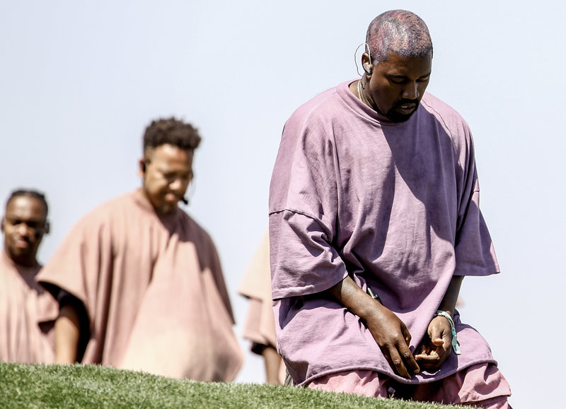 Kanye West performs Sunday Service during the 2019 Coachella Valley Music And Arts Festival on April 21, 2019 in Indio, California. Rich Fury/Getty Images for Coachella