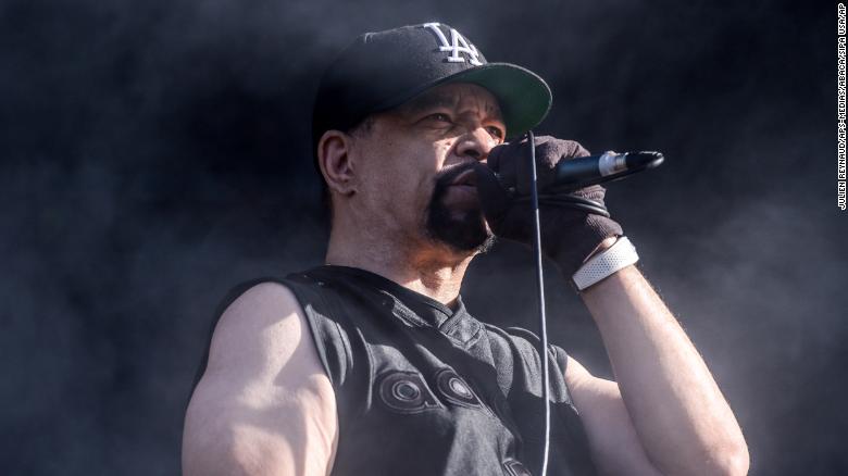 Ice-T from Body Count performing live on stage at HellFest in Clisson, France on June 23, 2018.