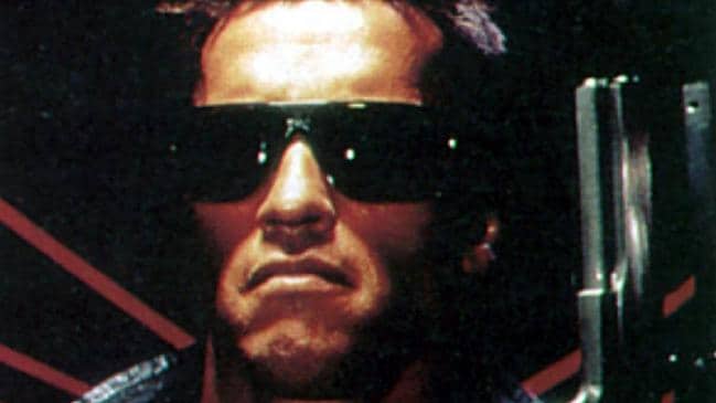 Actor Arnold Schwarzenegger in a scene from the film Terminator 2. Picture: SuppliedSource:News Limited
