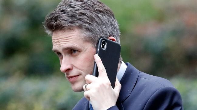 Britain's Defence Secretary Gavin Williamson has been sacked after being accused of leaking top secret information. Picture: AFPSource:AFP