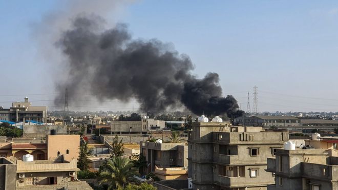 AFP /Turkey's support for Libya follows air strikes on Tajoura as part of Gen Haftar's Tripoli offensive