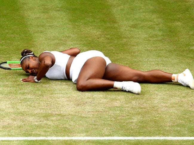 Serena Williams was pushed to her limits by Alison Riske. (Photo by Clive Brunskill/Getty Images)Source:Getty Images