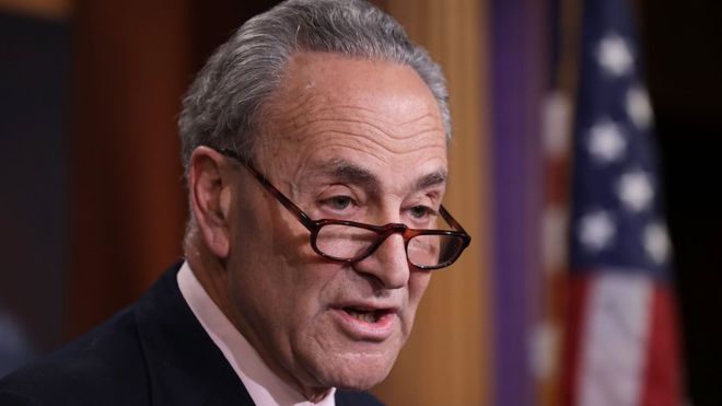 GETTY IMAGES / Senate minority leader Chuck Schumer says the app is "deeply troubling"