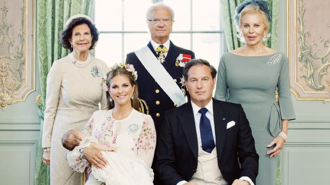 The King of Sweden (second row, centre) has stripped five of his grandchildren of their royal status. Picture: Erika Gerdemark/Royal Court of SwedenSource:Supplied