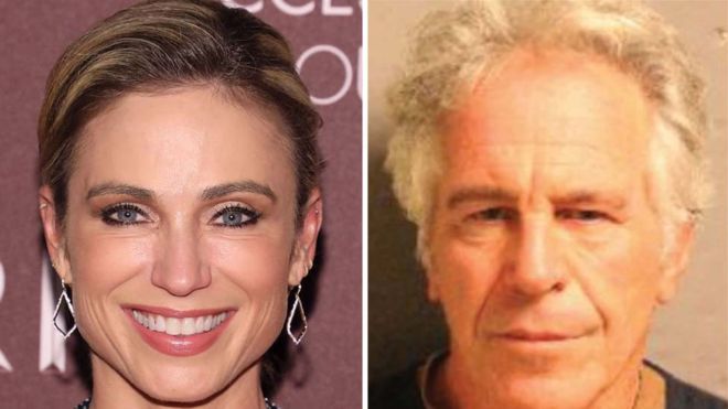 DEPARTMENT OF JUSTICE/ GETTY / ABC journalist Amy Robach (left) and paedophile Jeffrey Epstein