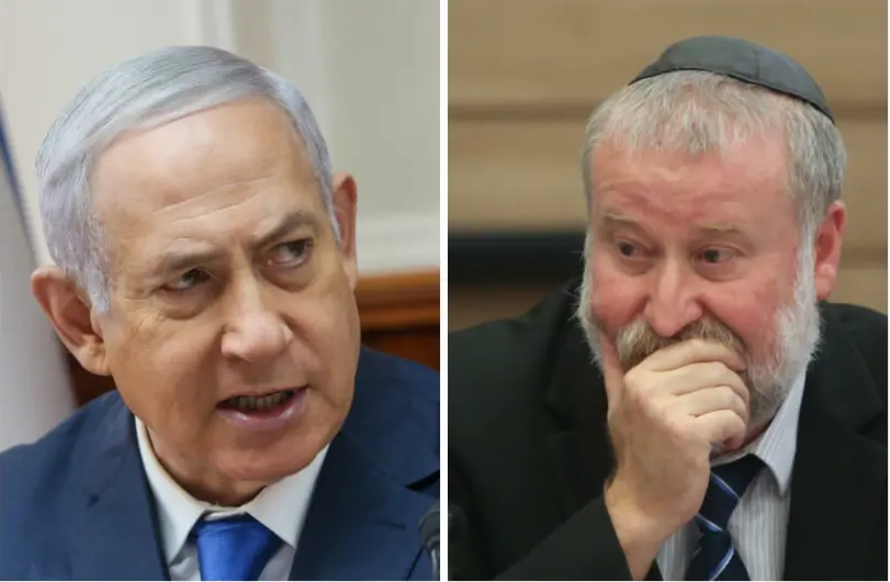 Prime Minister Benjamin Netanyahu (L) and Attorney-General Avichai Mandelblit (R) (photo credit: MARC ISRAEL SELLEM/THE JERUSALEM POST)