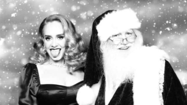 Adele looks glam in this new Christmas snap.Source:Instagram