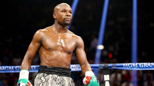 Floyd Mayweather Jr isn’t fighting you, Bryce Mitchell. (Photo by AL BELLO / GETTY IMAGES NORTH AMERICA / AFP)Source:AFP