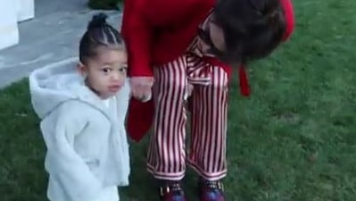 Stormi's insane Christmas present from Kris Jenner. Picture: YouTube.Source:YouTube