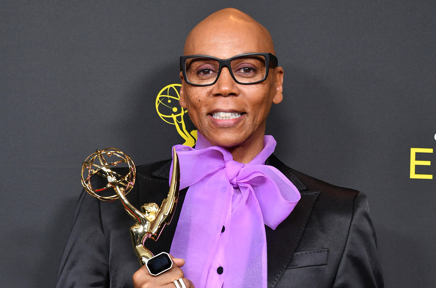 Amy Sussman/Getty Images RuPaul poses with the outstanding host for a reality or competition program award for 'RuPaul's Drag Race' during the 2019 Creative Arts Emmy Awards on Sept. 14, 2019 in Los Angeles.