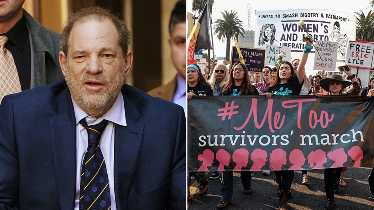 (L) Film producer Harvey Weinstein © REUTERS/Carlo Allegri; (R) #MeToo March on November 10, 2018 in Hollywood, California © AFP / GETTY IMAGES NORTH AMERICA / Sarah Morris
