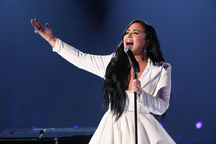 Demi Lovato performs at the Grammys in 2020 (Monty Brinton/CBS via Getty Images)