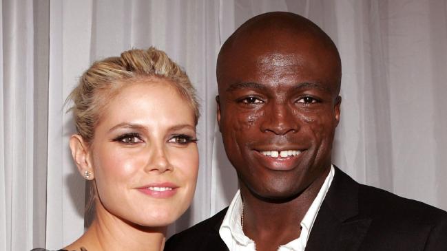 Sept 15 2004 : Musician Seal & model Heidi Klum arrive at the World Music Awards in Las Vegas. Pic AFP /Getty /Images. Seal/Singer music singers headshot couple fashion revealing see through dressSource:News Corp Austral