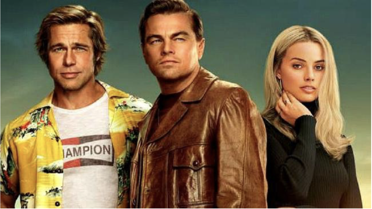 Once Upon a Time in Hollywood stars (from left) Brad Pitt, Leonardo DiCaprio and Margot Robbie.Source:News Regional Media