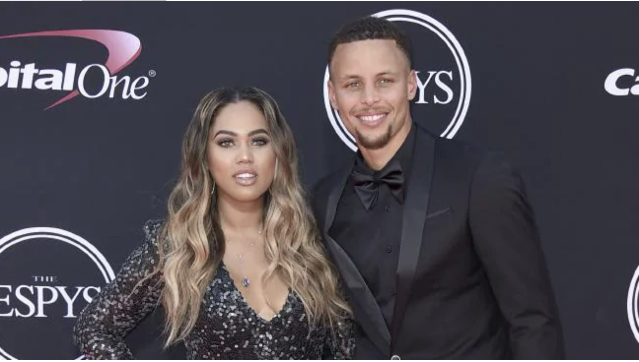 NBA basketball player Stephen Curry of the Golden State Warriors and his wife Ayesha CurrySource:AP