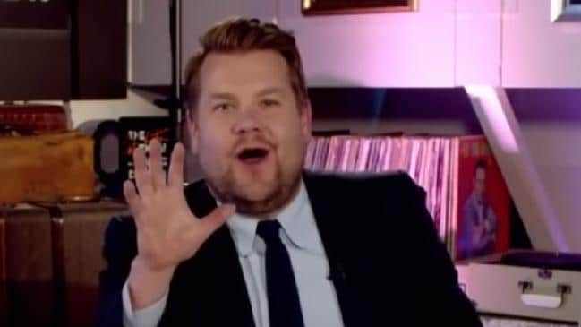 James Corden on his talk show.Source:YouTube