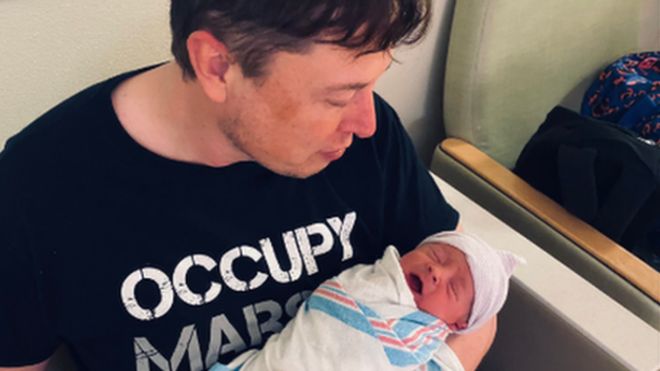 ELON MUSK / "Mom & baby all good" Elon Musk tweeted after he and girlfriend Grimes had their first child