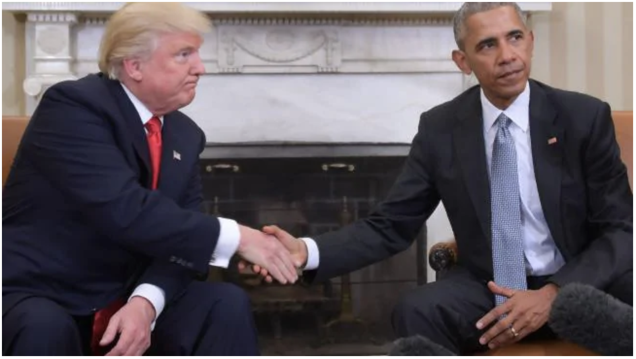 Donald Trump and Barack Obama in the Oval Office, during the transition between their two administrations. Picture: Jim Watson/AFPSource:AFP