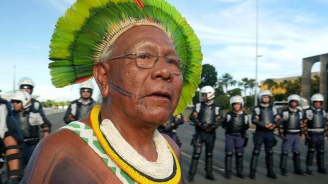AFP / Paulinho Paiakan was a chief of the Kayapó people