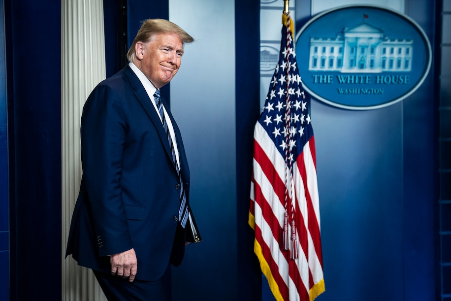 President Trump said his order restricting certain visas would protect U.S. workers suffering from job losses. (Jabin Botsford/The Washington Post)