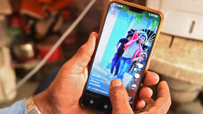 TikTok users are being urged to delete the app immediately, after it was exposed the platform is collecting their personal data. Picture: Money Sharma/AFPSource:AFP