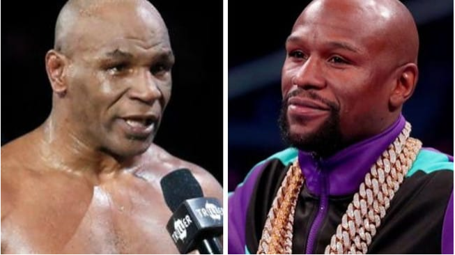 Mike Tyson and Floyd Mayweather aren't exactly best mates.Source:Supplied