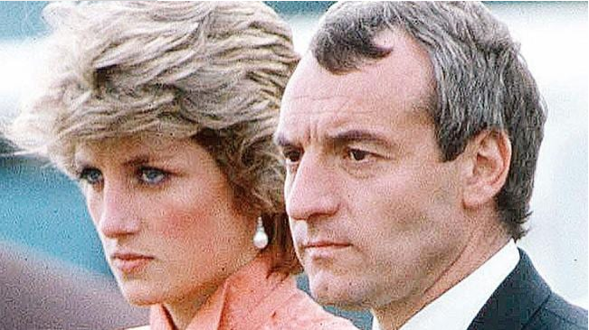 Diana Princess of Wales with bodyguard Barry Mannakee in 1985, with whom she’d alleged to have had a love affair.Source:News Corp Australia