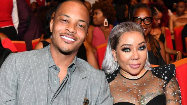 T.I. and Tameka ‘Tiny’ Harris attend 2019 Black Music Honours. Picture: Paras Griffin/Getty ImagesSource:Getty Images