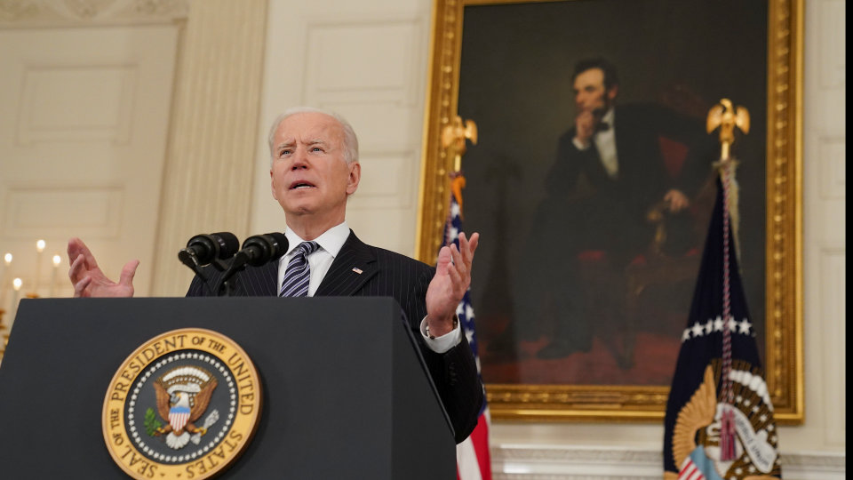 President Biden announced in early April that he’s pushing up the deadline from May 1 to April 19 for states to make all adults in the U.S. eligible for Covid-19 vaccines. Photo: Kevin Lamarque/Reuters (Video from 4/6/21)