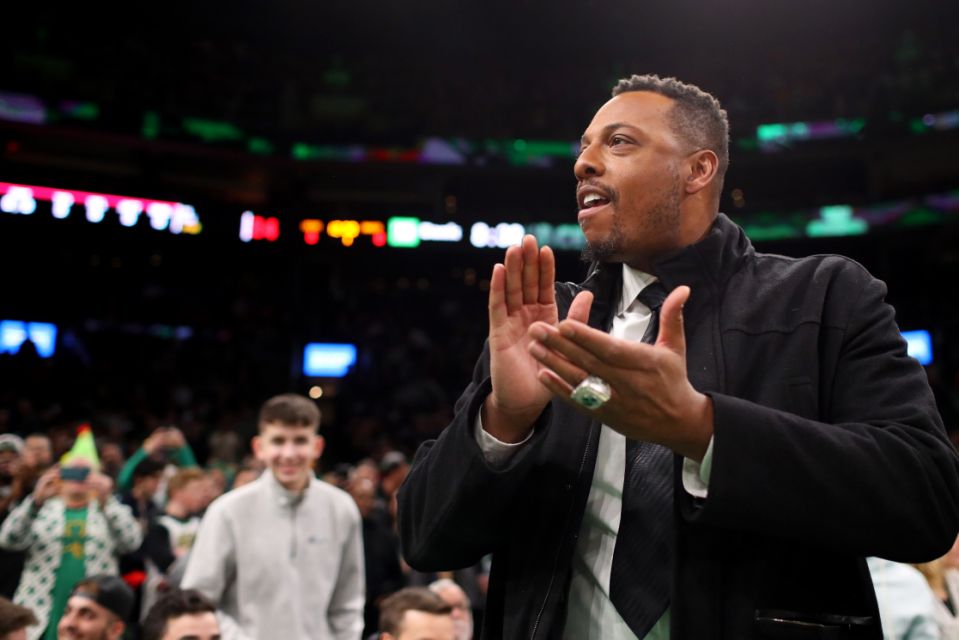 Paul Pierce went live on Instagram on Friday night in a room full of dancers while drinking, smoking and playing poker with friends. (Maddie Meyer/Getty Images)