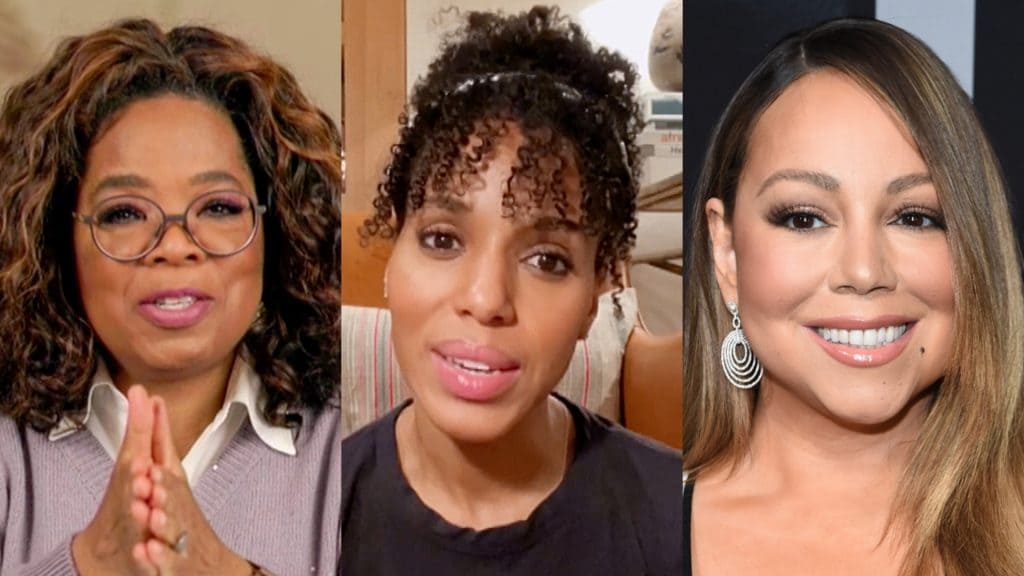 Social media reactions from celebrities were plentiful after the guilty verdict in former officer Derek Chauvin’s trial. Among those sharing their thoughts were (from left) media mogul Oprah Winfrey, actress Kerry Washington and singer Mariah Care
