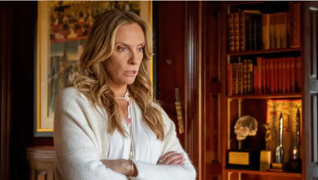 Toni Collette stars as Joni Thrombey in a scene from the movie Knives Out. Supplied by Studiocanal.Source:News Regional Media