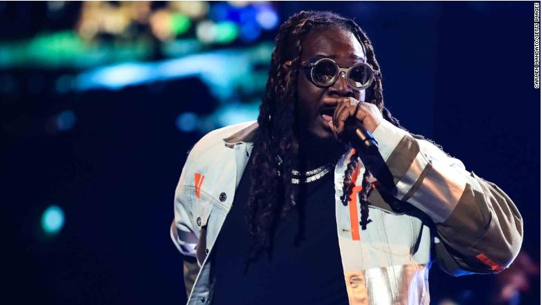 T-Pain, seen here onstage at the 2019 BET Hip Hop Awards at Cobb Energy Center in Atlanta, Georgia.