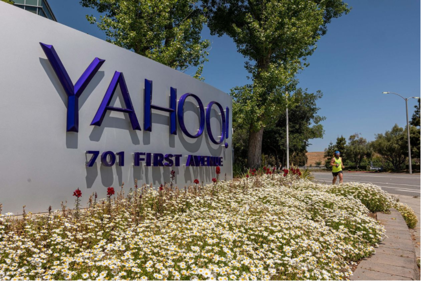 Verizon Media, which includes Yahoo, had about $7 billion in revenue last year.. PHOTO: DAVID PAUL MORRIS/BLOOMBERG NEWS