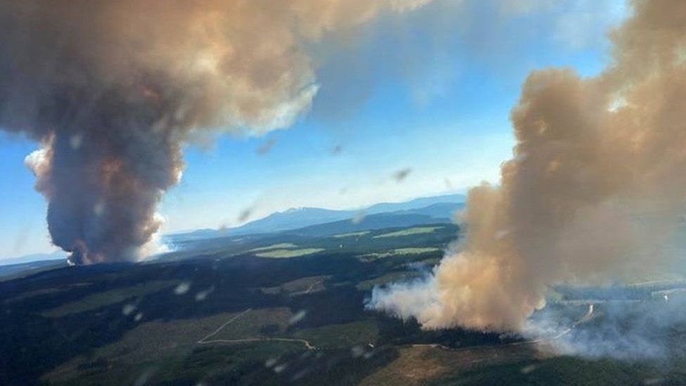 REUTERS / Wildfires were also spotted in Central Okanagan, British Columbia
