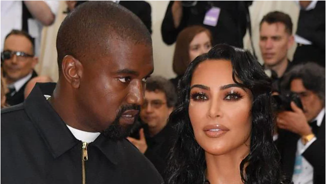 Kim and Kanye. Picture: AFPSource:AFP