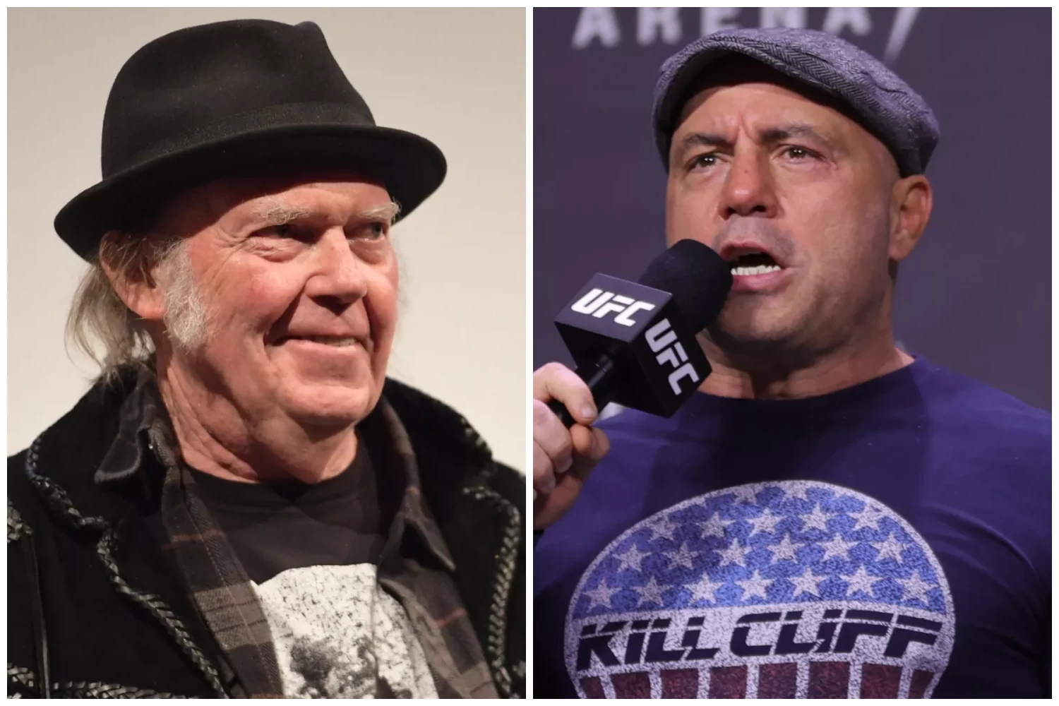 Neil Young, Joe Rogan GETTY IMAGES