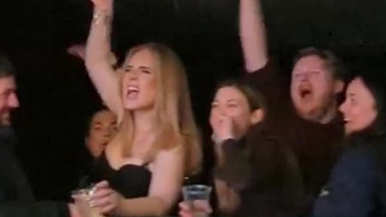 Adele watches the Porn Idol event, which sees regular punters strip off on stage.
