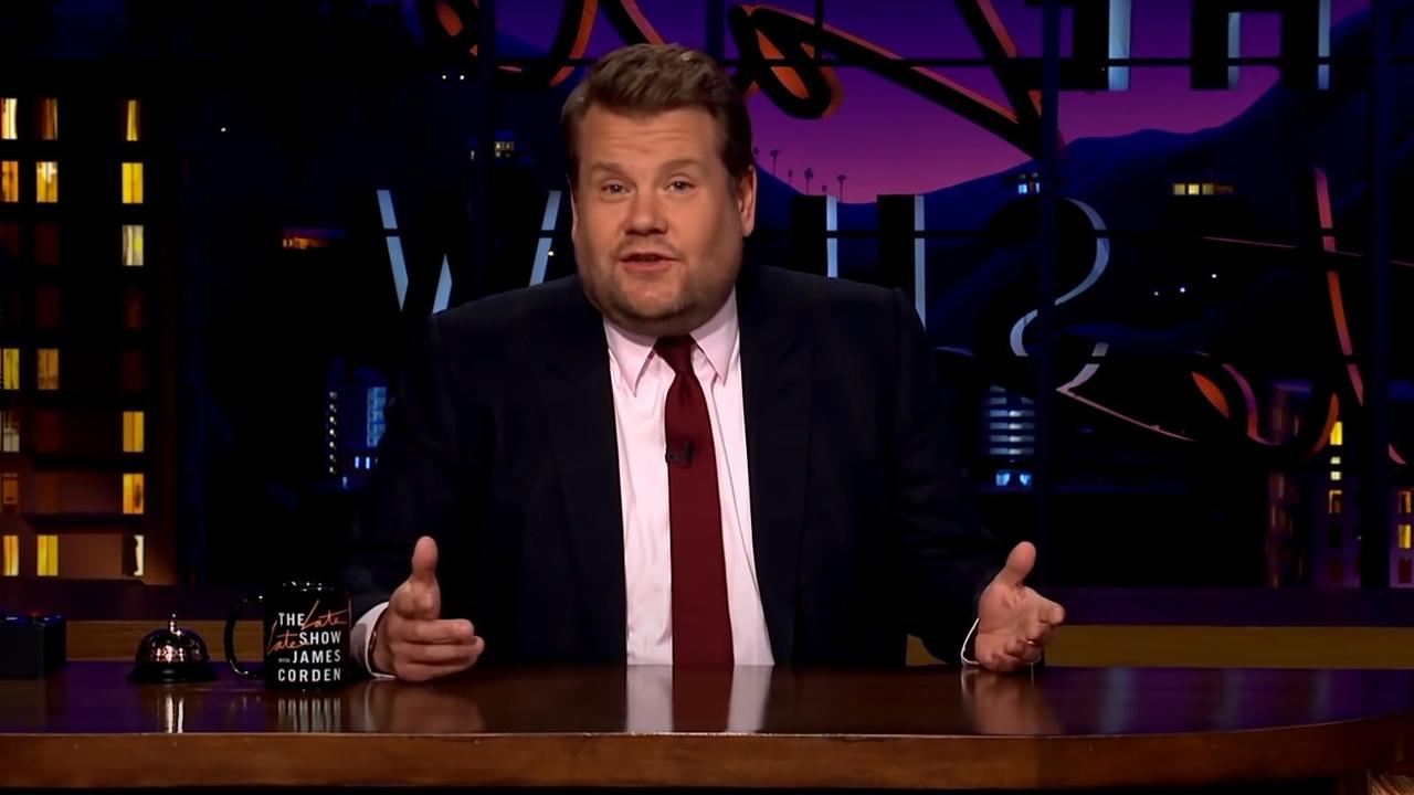 James Corden admitted he washes his hair ‘every two months’. Picture: YouTube/The Late Late Show with James Corden.